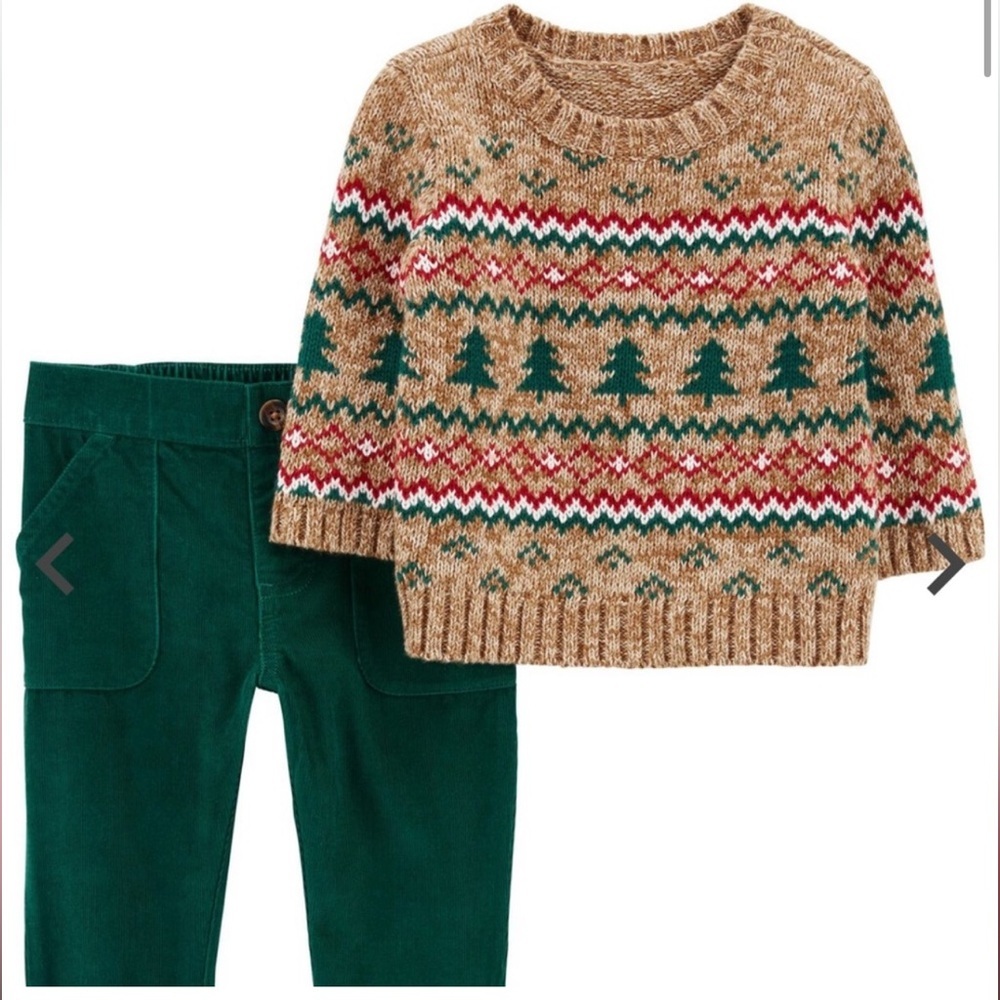 Carter's Baby 2pc Holiday Sweater & Corduroy
Pant Set 3m- NWT